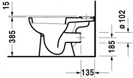 Чаша унитаза DURAVIT D-CODE гор. выпуск (21110900002): 2