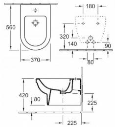 Биде подвесное Villeroy&Boch Architectura 54730001: 2