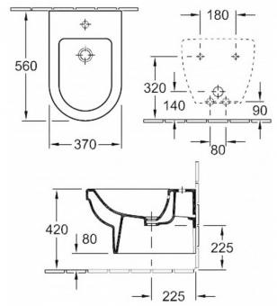 Биде подвесное Villeroy&Boch Architectura 54730001: 2
