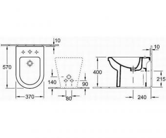 Биде напольное Villeroy&Boch Architectura 54740001: 2