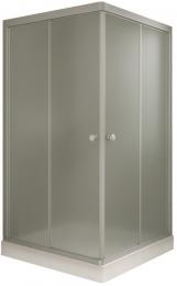 Душевая кабина KO&PO 800х800х1900 профиль сатин, матовое стекло 7006 fabric C10224: 1