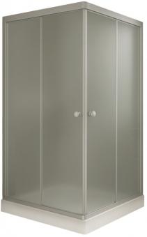 Душевая кабина KO&PO 800х800х1900 профиль сатин, матовое стекло 7006 fabric C10224: 1