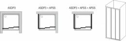 Душевые двери RAVAK ASDP 3-80 Транспарент стекло профиль сатин 00V40U02Z1: 4