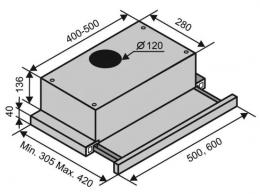 Вытяжка VENTOLUX GARDA 50 WH (450): 4