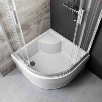 Поддон акриловый RAVAK SABINA 80 LA, полукруглый A214001020: 5