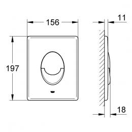 Накладная панель хром GROHE Skate Air 38505000: 5