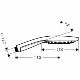 Душевая лейка HANSGROHE RAINDANCE SELECT 150 3jet 28587000: 2