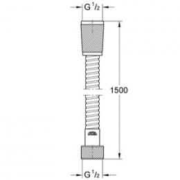 Душевой шланг 1500мм GROHE RELEXA 28105000: 2