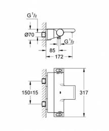 Термостат для ванны GROHE Grohtherm 2000 NEW 34464001: 3