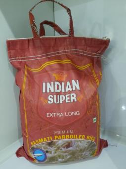 Рис Basmati  басмати параболоид пропаренный премиум 5кг Indian super, Индия: 1