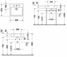 Умывальник DURAVIT VERO 500мм 0454500000: 2