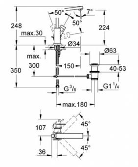 Смеситель для кухни GROHE Eurocube 23135000: 3