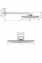 Верхний душ HANSGROHE PuraVida 400 Air 1jet 27437000: 2