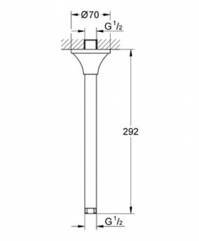 Кронштейн для душа GROHE GRANDERA 27982000: 2