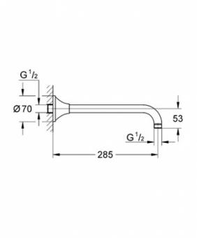 Кронштейн для душа GROHE GRANDERA 27986000: 2