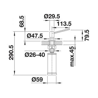 Дозатор жидкого мыла BLANCO TORRE хром 512593: 2