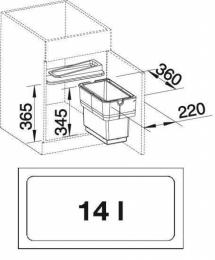 Лоток для отходов BLANCO SINGOLO 512880: 2