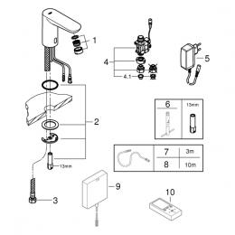 Смеситель для раковины сенсорный GROHE EUROECO COSMOPOLITAN E 36269000: 9