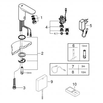 Смеситель для раковины сенсорный GROHE EUROECO COSMOPOLITAN E 36269000: 9