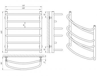 Полотенцесушитель LARIS Евромикс П6 500х600 71207523: 3