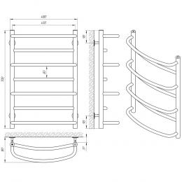 Полотенцесушитель LARIS Евромикс П7 450х700 71207147: 4