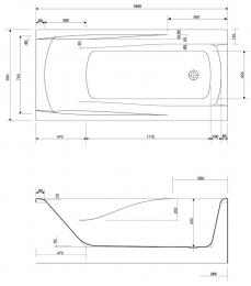 Ванна акриловая CERSANIT ZEN 180x850: 4