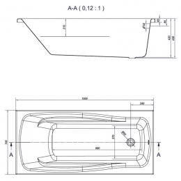 Ванна акриловая CERSANIT LANA S301-161 150x70 + ножки PW01/S906-001: 3