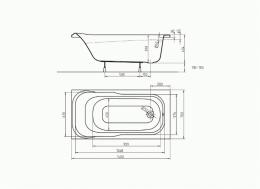 Ванна акриловая KOLO SENSA 140x70 XWP354000N: 2