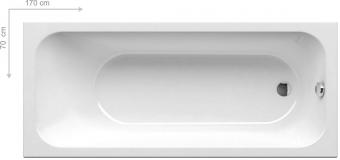 Ванна акриловая RAVAK CHROME 170x75 C741000000: 2