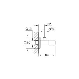 Угловой вентиль GROHE Eurocube 22012000: 2