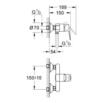 Смеситель для душа GROHE BAULOOP 23340000: 6