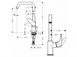 Смеситель для раковины HANSGROHE FOCUS 240 31609000: 2