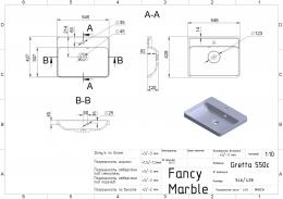 Умывальник Fancy Marble GRETA 550x430 4706101: 2