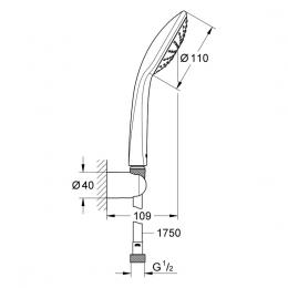 Душевой гарнитур GROHE VITALIO Joy Mono 27324000: 3