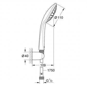 Душевой гарнитур GROHE VITALIO Joy Mono 27324000: 3