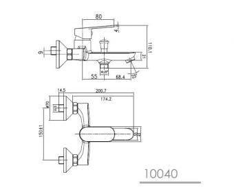 Смеситель для ванны IMPRESE LASKA 10040W белый: 2