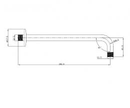 Держатель лейки подключение со стены IMPRESE SH01-305: 2