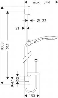 Душевой набор HANSGROHE RAINDANCE SELECT S 150 27803000: 2