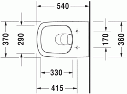 Унитаз подвесной безободковый DURAVIT DuraStyle c сиденье soft-close 45510900A1: 2