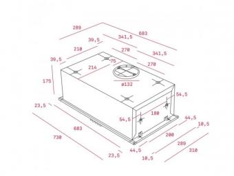 Вытяжка кухонная Teka GFH 73 40446710: 2