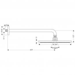 Верхний душ HANSGROHE Raindance S 300 Air 27492000: 2