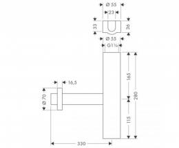 Сифон для умывальника Hansgrohe FLOWSTAR 52100000: 3