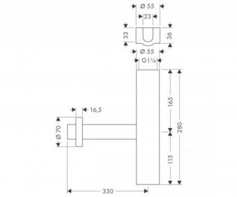 Сифон для умывальника Hansgrohe FLOWSTAR 52100000: 3