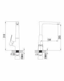 Смеситель для кухни IMPRESE VALTICE 55320: 2