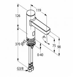 Смеситель для умывальника KLUDI ZENTA 3810005: 3