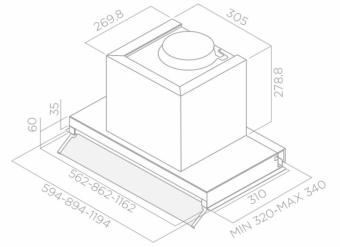 Вытяжка кухонная Elica BOX IN PLUS IXGL/A/60: 6