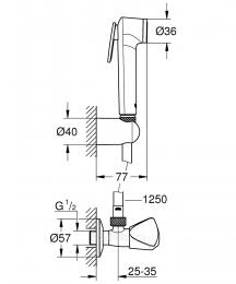 Душевой набор GROHE Tempesta-F Trigger Spray 30 27514001: 2