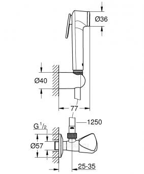 Душевой набор GROHE Tempesta-F Trigger Spray 30 27514001: 2