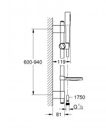 Душевой гарнитур GROHE Euphoria Cosmopolitan Stick 27368000: 2