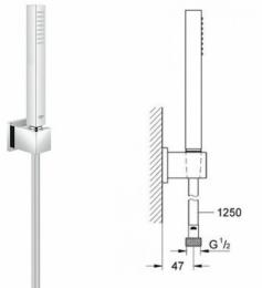 Душевой гарнитур GROHE Euphoria Cube Stick 27702000: 1